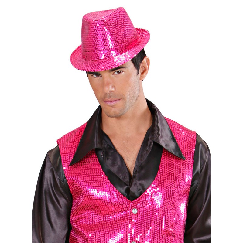 Hut: Disco-Hut, Pailletten, pink : Orlob: : Moda